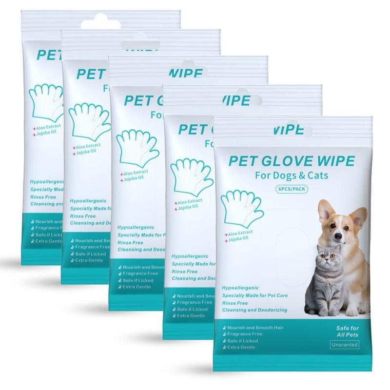 Rinse-Free Dog Shampoo Mitts – Hypoallergenic Pet Bath Wipes