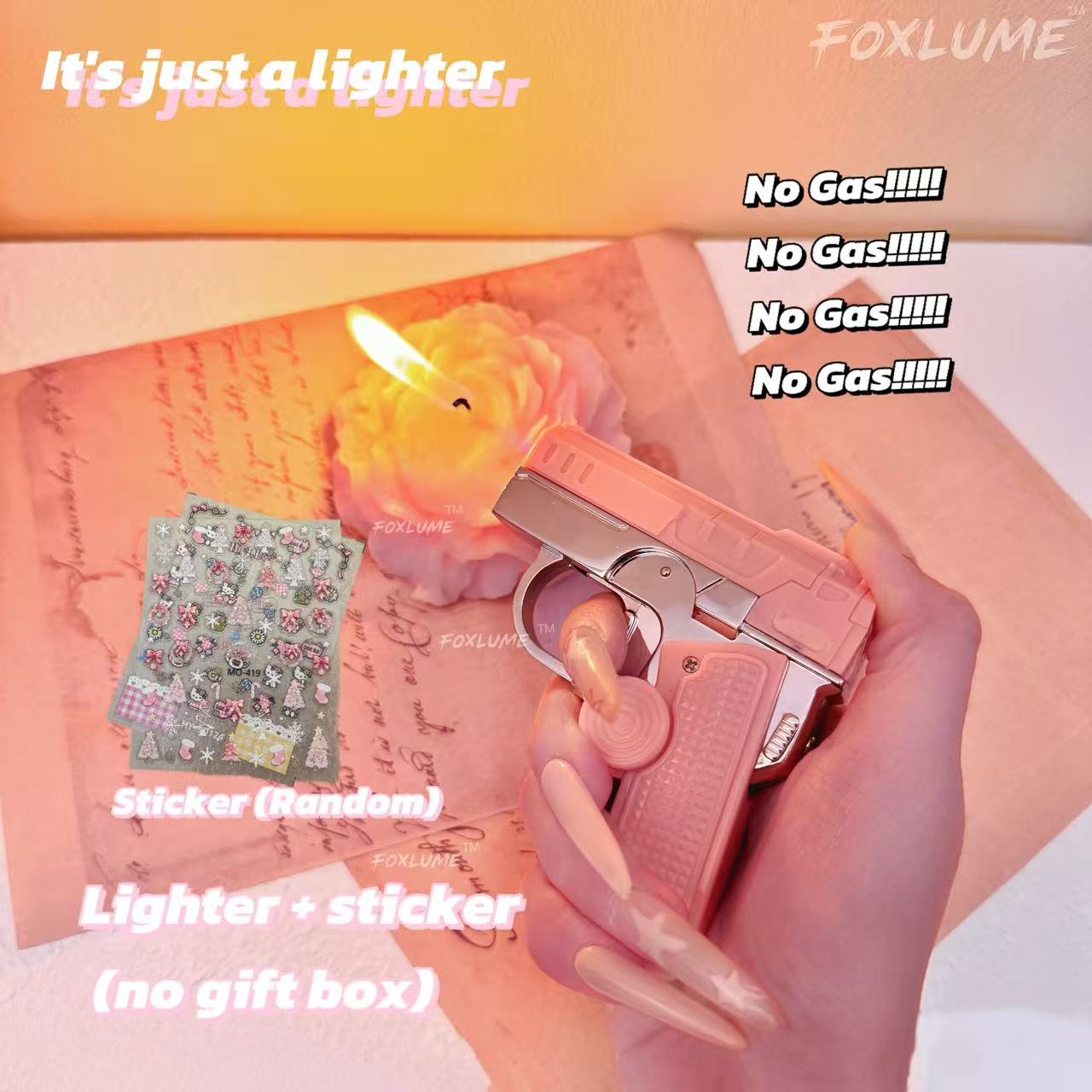 Mother'S Day Gift-Elegant Fidget Lighter:-Foldable Windproof Flame with Gyroscope for Stress Relief