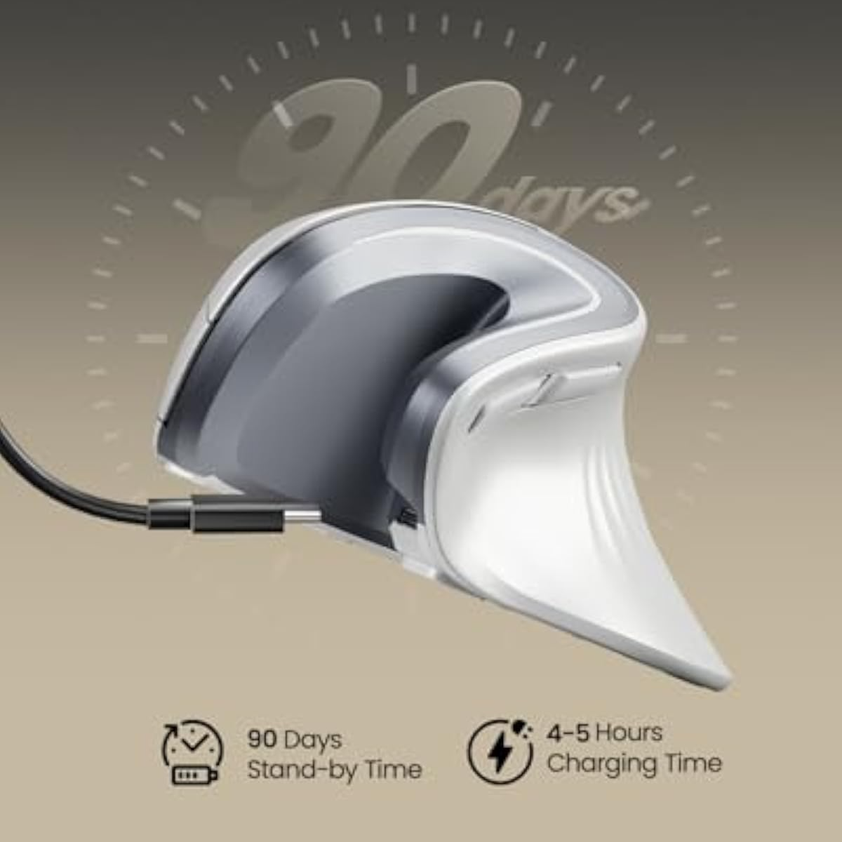 Rechargeable Vertical Ergonomic Mouse