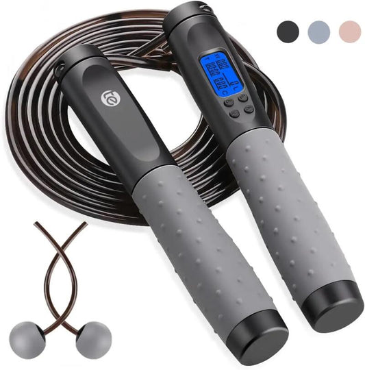 2-in-1 Cordless Jump Rope With Counter – Adjustable Smart Fitness Rope