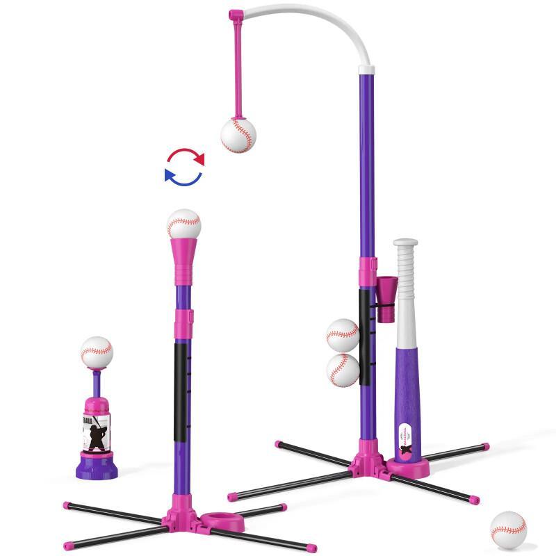 3-in-1 Kids Baseball Set – Tee, Launcher & Hanging Trainer