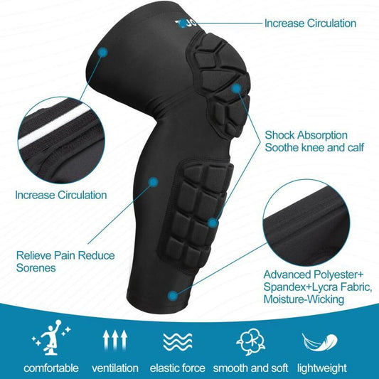 Knee & Shin Guard Sleeves – Padded Sports Protection (1 Pair)