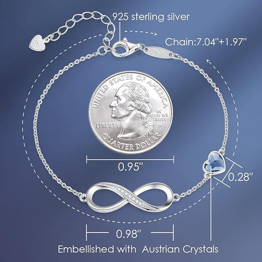 Mobius Strip Monthly Commemorative Bracelet