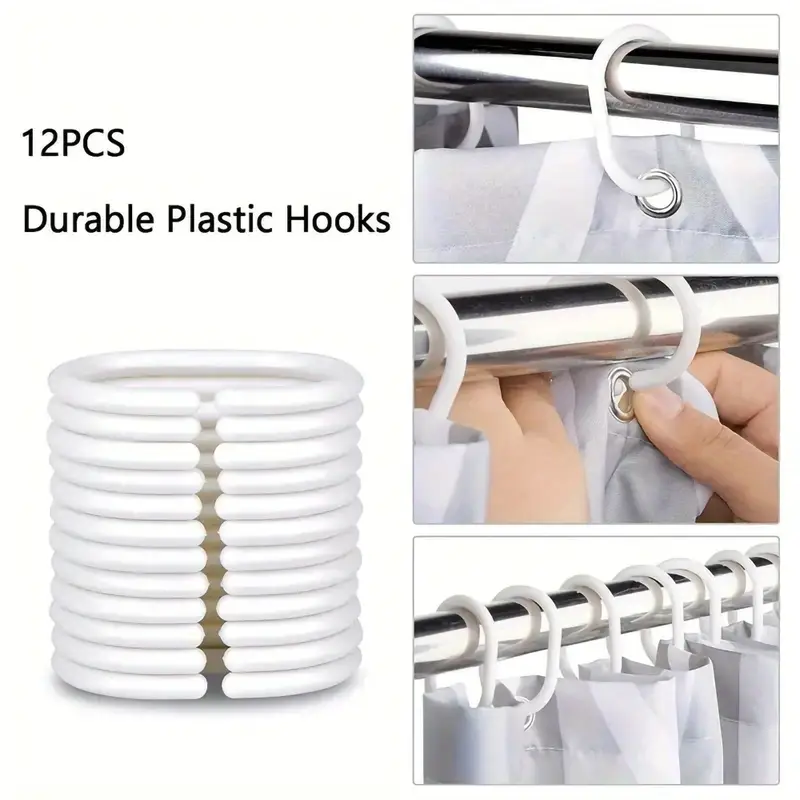 4-Piece Christmas Shower Curtain Set