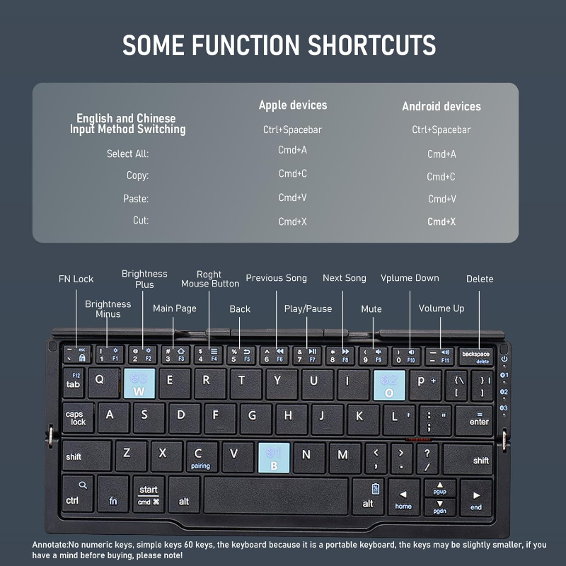 Magnetic Foldable Keyboard