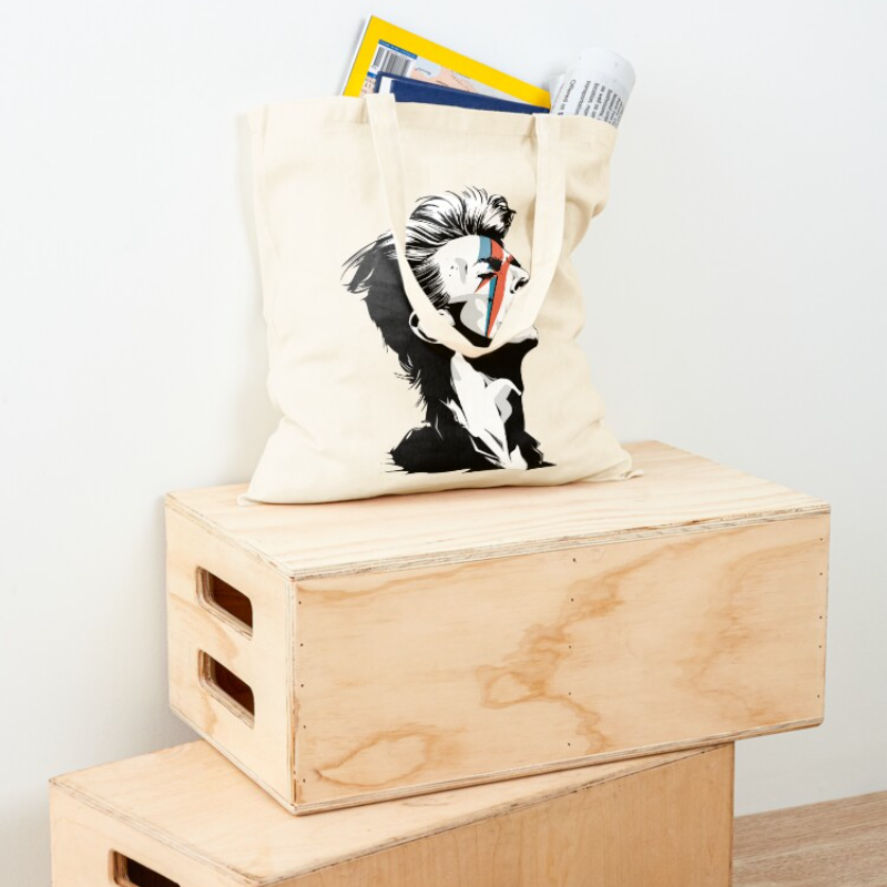 David Bowie STARMAN Vector Art Tote Bag