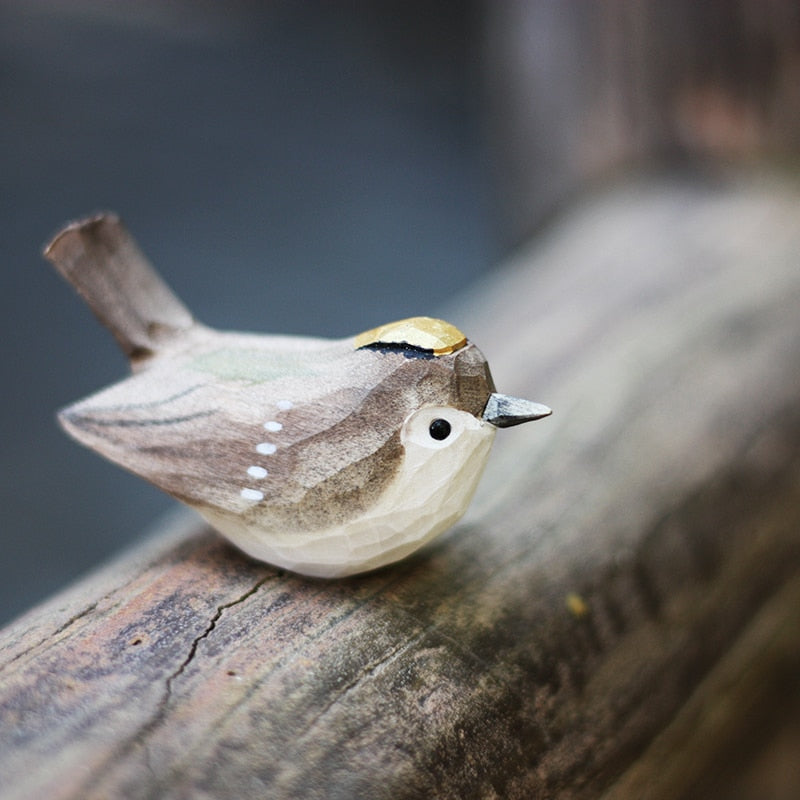 Artisanal Wooden Bird Sculptures