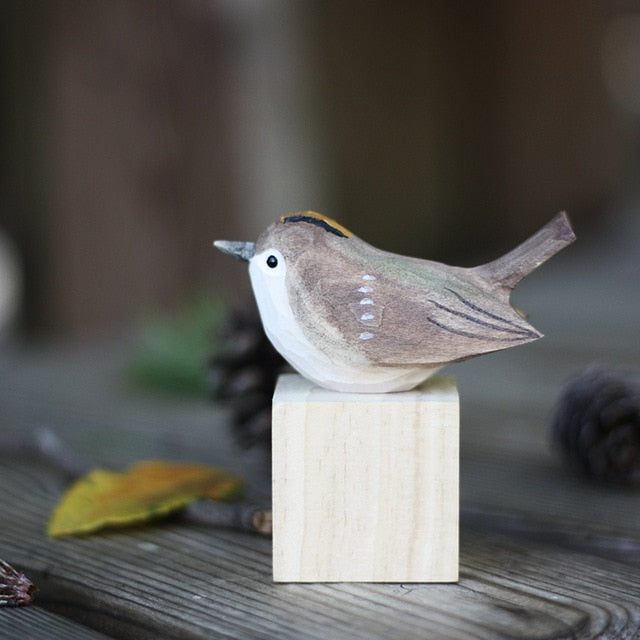 Artisanal Wooden Bird Sculptures