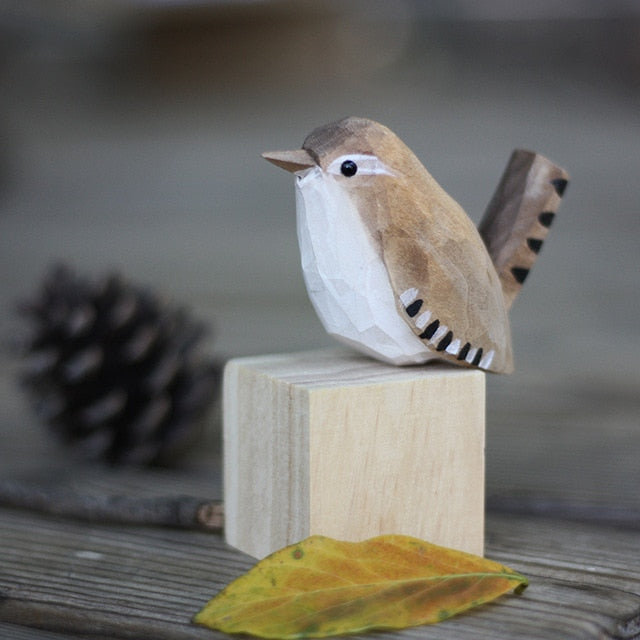Artisanal Wooden Bird Sculptures