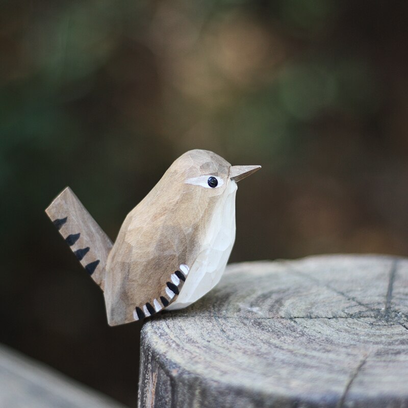 Artisanal Wooden Bird Sculptures