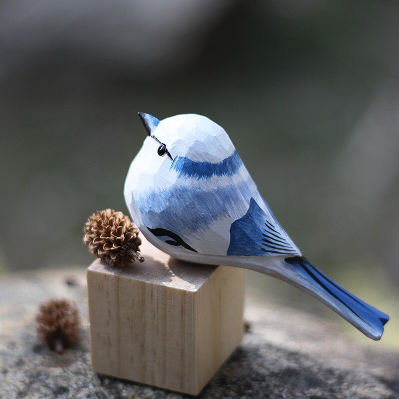 Artisanal Wooden Bird Sculptures