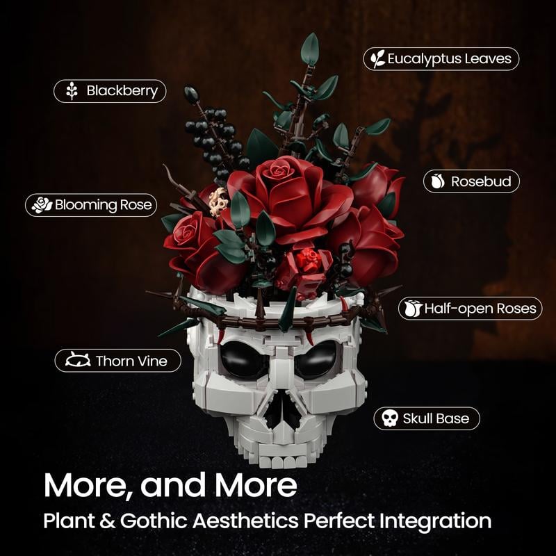 The Perfect Macabre Gift: Build Your Own Rose Skull Sculpture