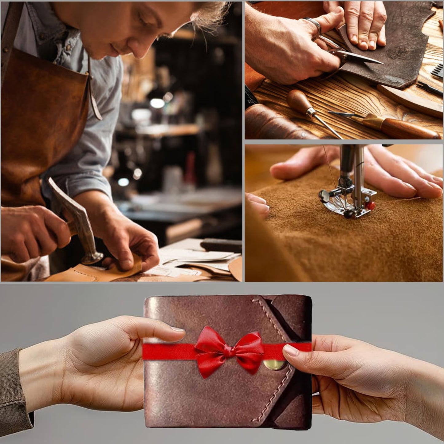 Full-Grain Leather Bifold Wallet For Men