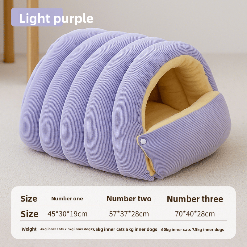 Washable Hooded Cat Bed With Removable Cushion