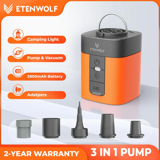 Mini Air Pump With LED – Portable Rechargeable Inflator