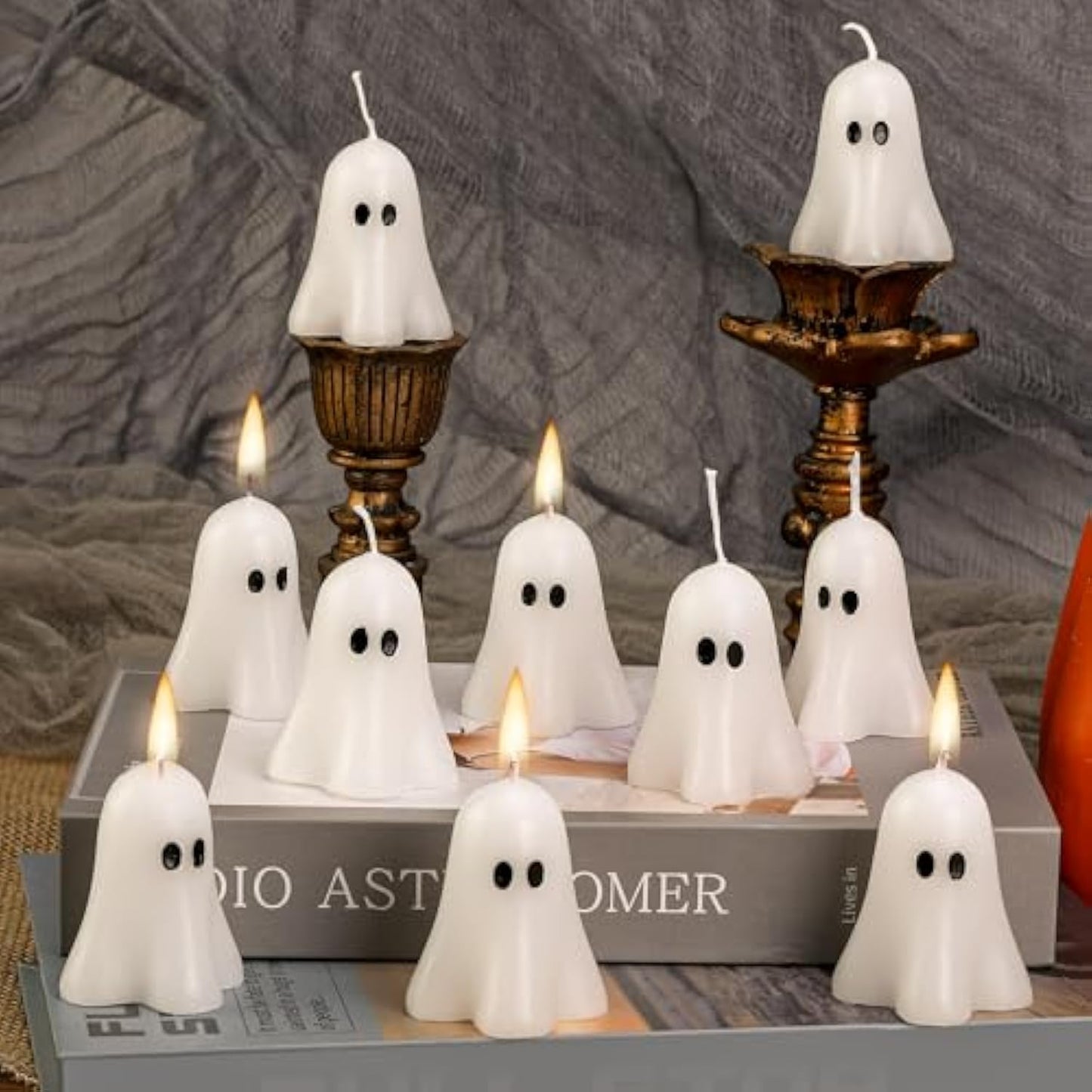 Midnight Spirits White Ghost Candles