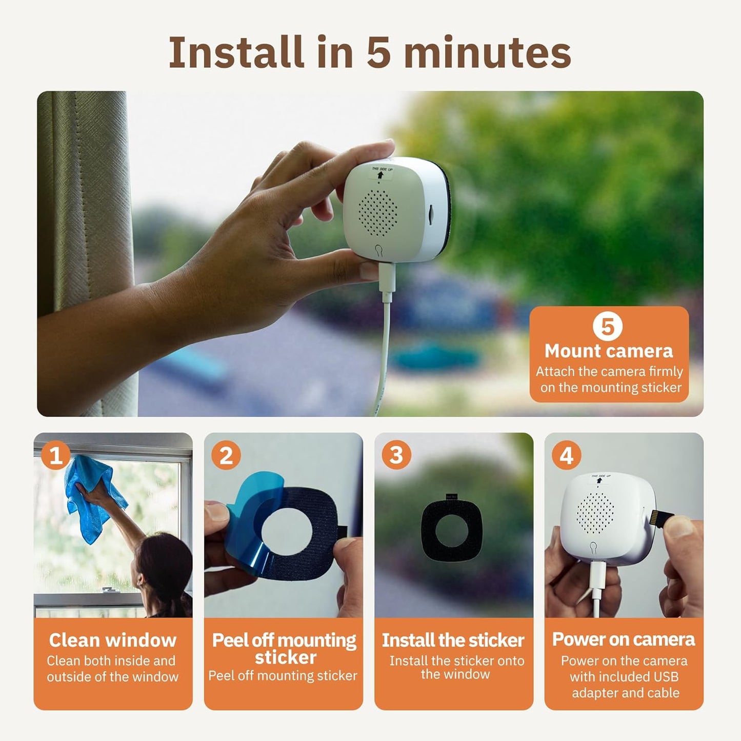 3MP Indoor Window Camera