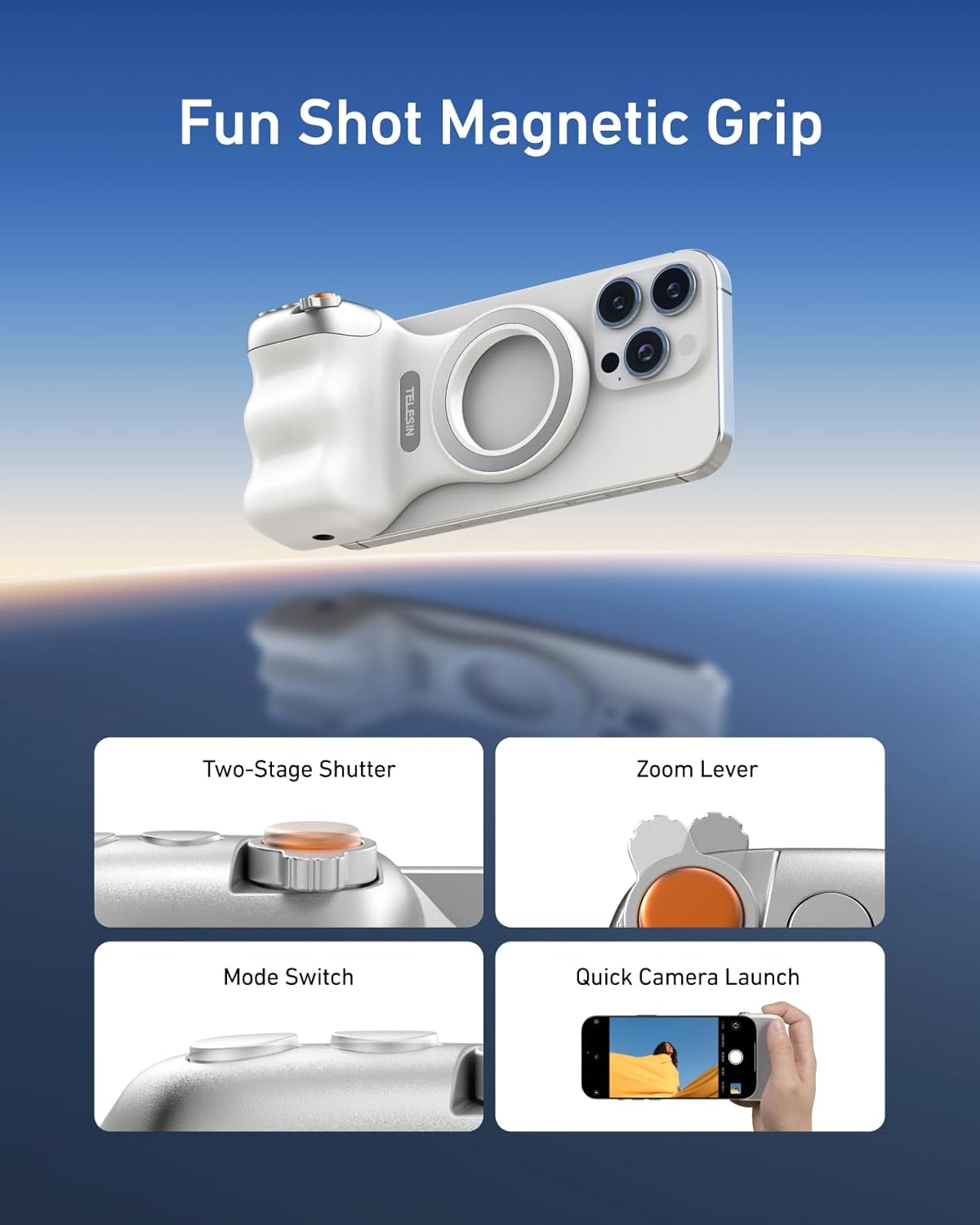 FunShot: All-in-One Magnetic Phone Grip