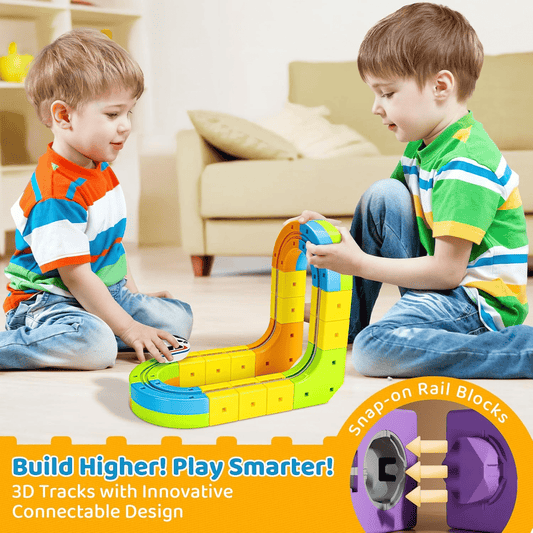 Electric 3D Race Track Set For Kids
