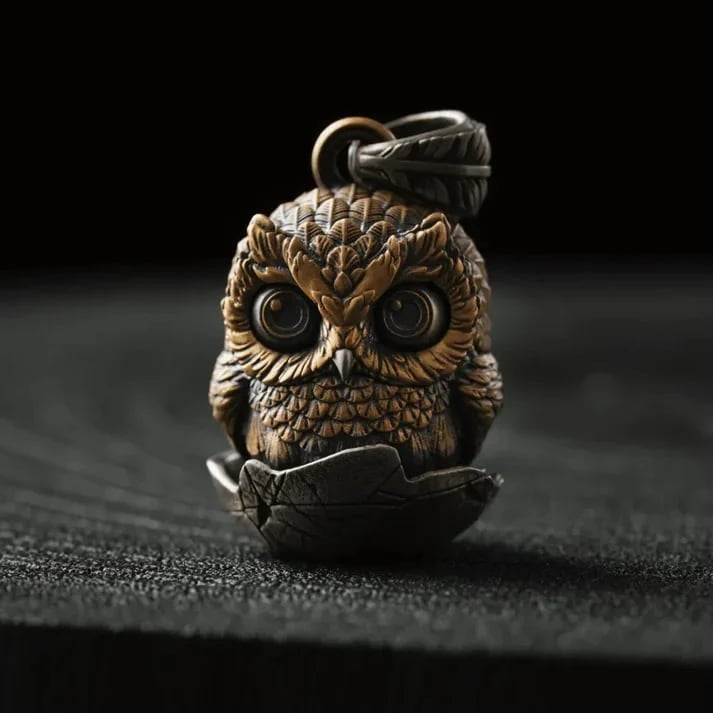 Whimsical Owl Fidget Pendant