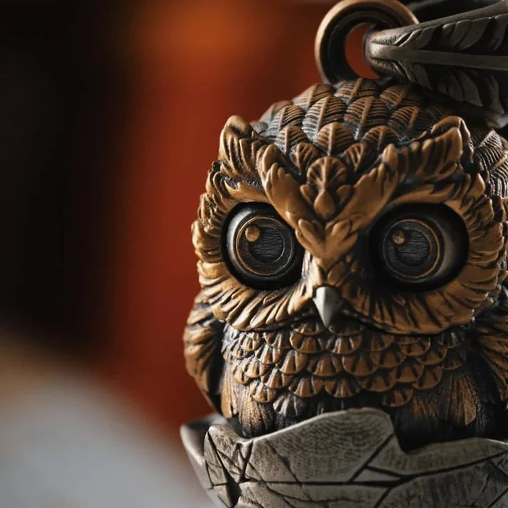 Whimsical Owl Fidget Pendant