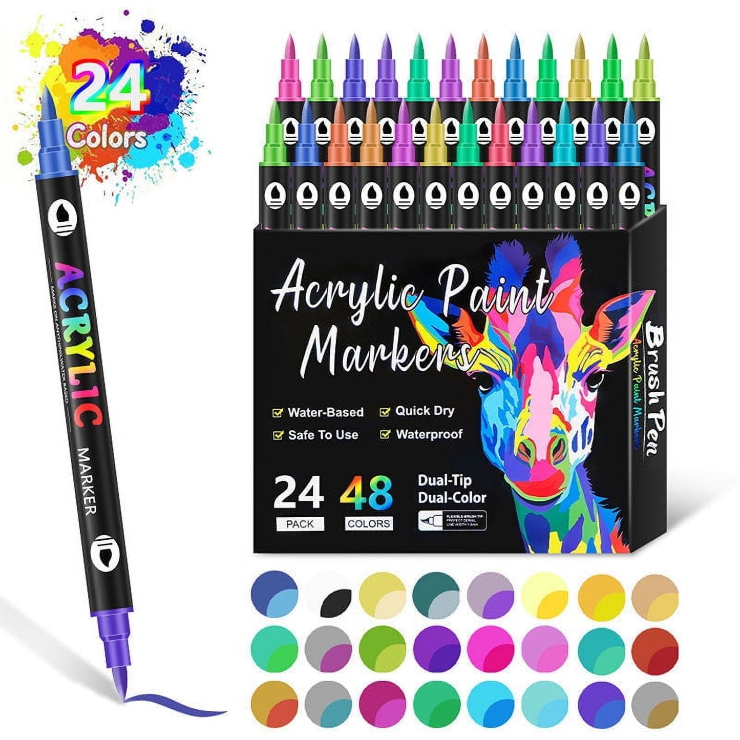 24/48 Pack Acrylic Paint Markers