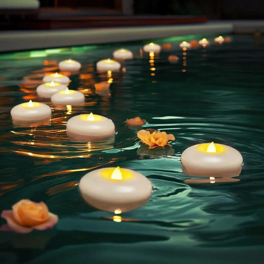 Flameless Floating LED Candles (24 Pack) – Waterproof Tealights