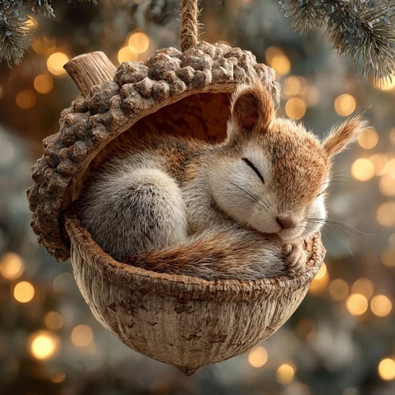 Forest Animal Acorn Ornaments – Cozy Forest Christmas