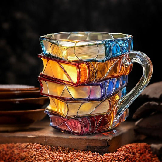 Painted Book Mug