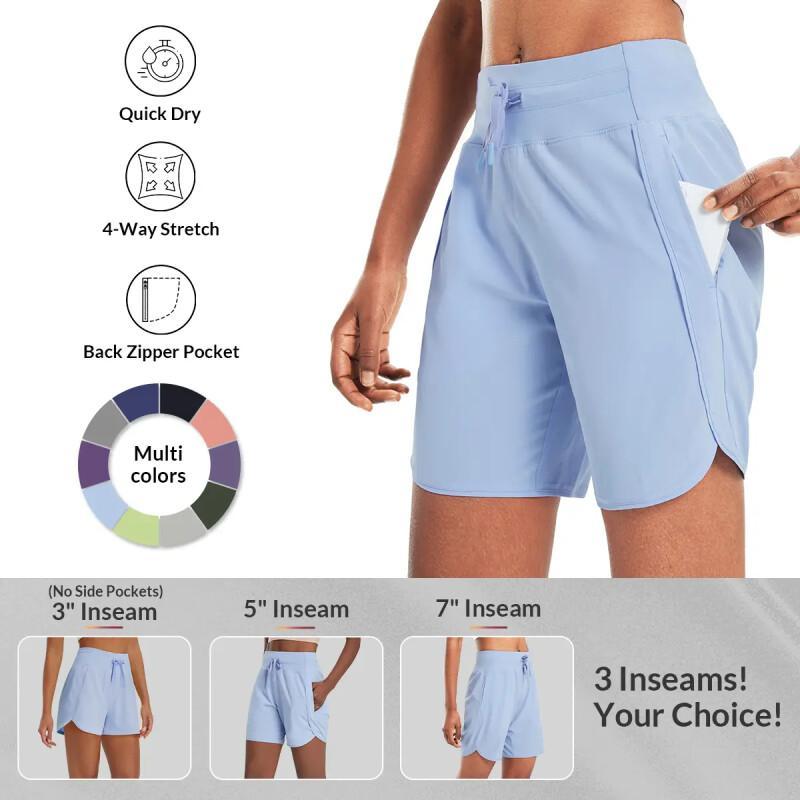 Women's 3‘’/5''/7'' Athletic Long Running Shorts - High Waistband Quick Dry