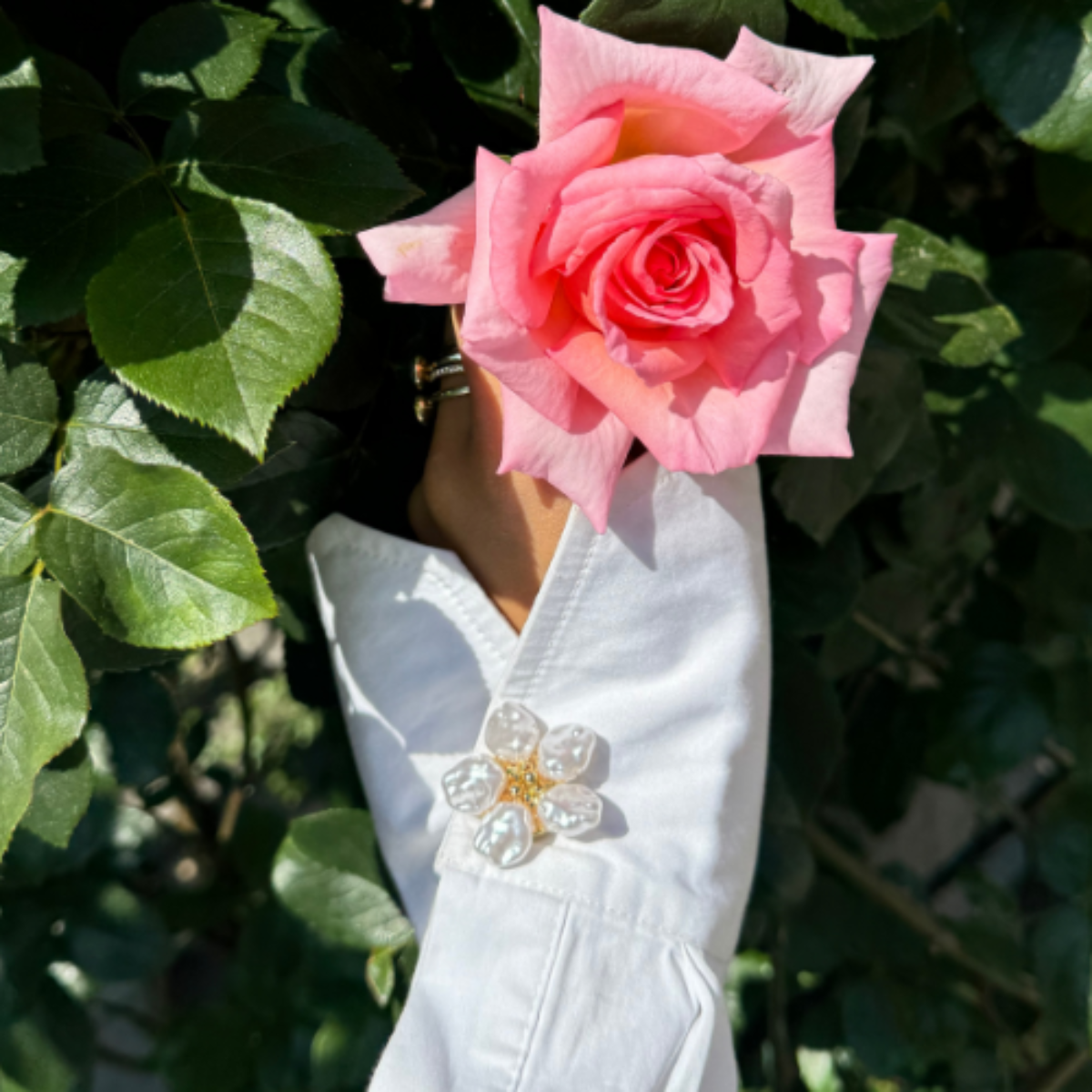 Camellia cufflinks