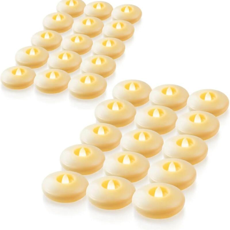 Flameless Floating LED Candles (24 Pack) – Waterproof Tealights