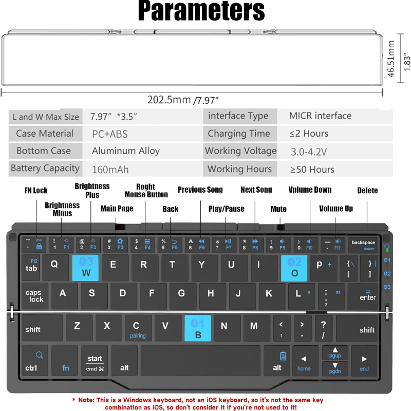 Magnetic Foldable Keyboard