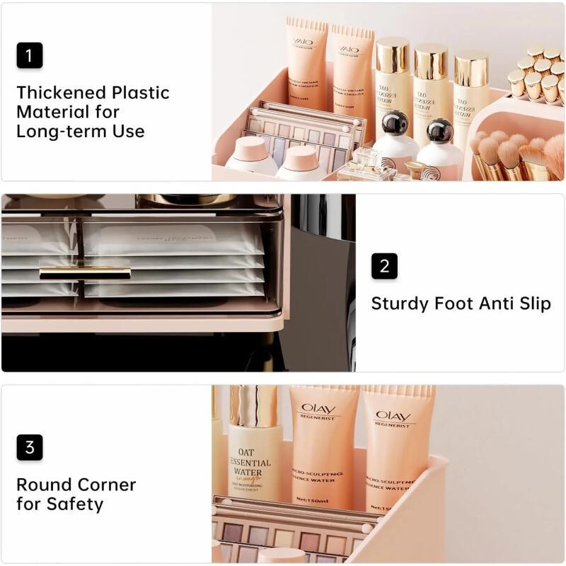 Large Makeup Organizer Box – Multi-Functional Cosmetic Storage