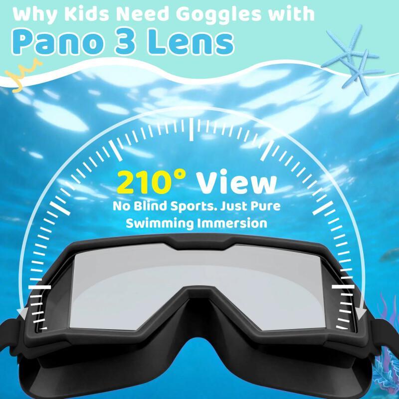 Kids Swim Goggles 2-Pack – Anti-Fog UV Protection (Ages 3–12)