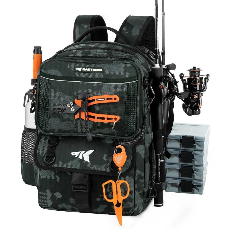 50L Fishing Tackle Backpack – Gear Organizer & Rod Holders