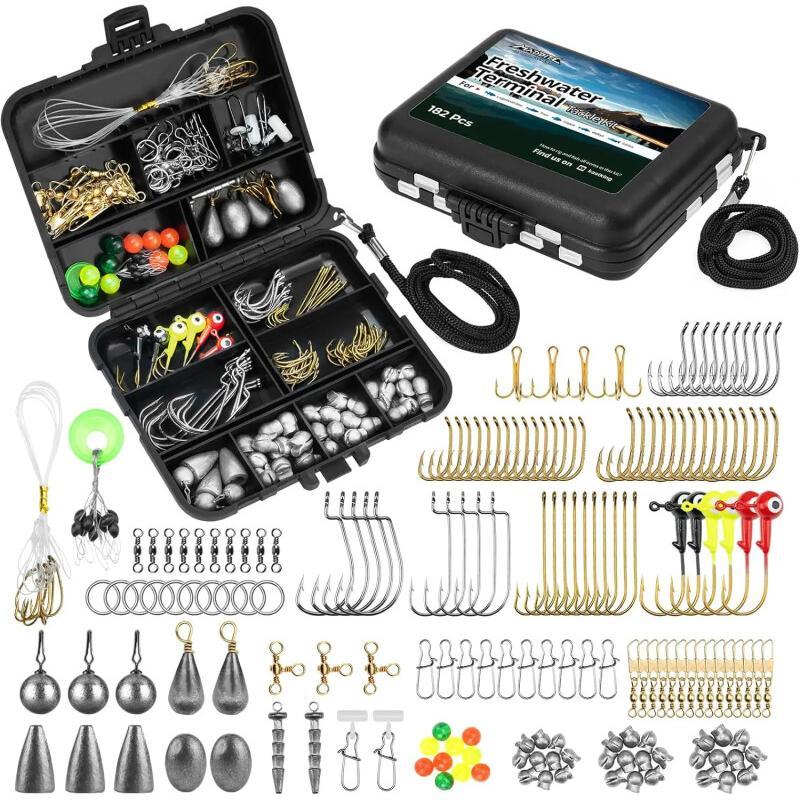 MadBite Fishing Kit – Complete Tackle Set With Hooks, Sinkers & Bobbers