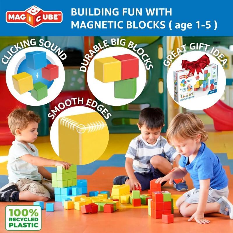 Magnetic Building Blocks – STEM Toy For Toddlers (24 Pcs)