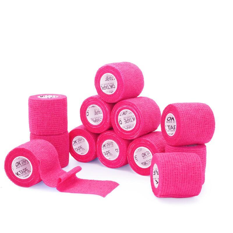 OK TAPE Self Adherent Bandage Wrap 12-Pack – 2" X 5 Yards Non-Woven Vet & Sports Wrap