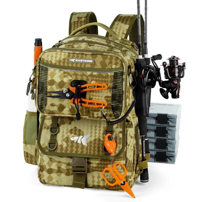 50L Fishing Tackle Backpack – Gear Organizer & Rod Holders