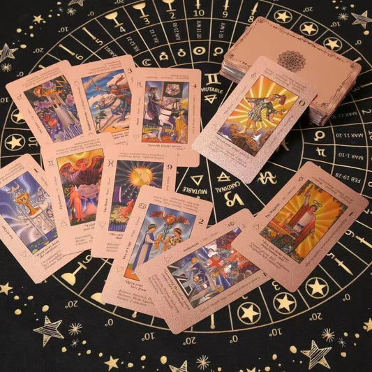 Rose Gold Tarot Deck – Waterproof Cards With Guide Book