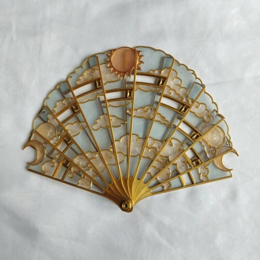 Sun and Moon Hand Fan
