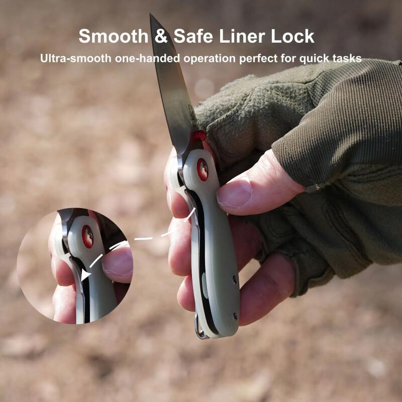 Pocket Knife - AR-RPM9 Steel, G10 Handle EDC Tool