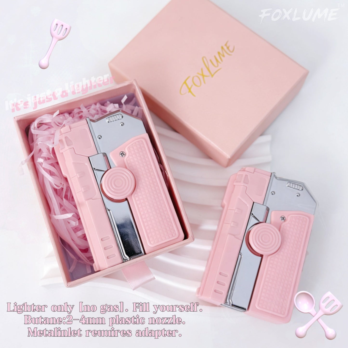 Mother'S Day Gift-Elegant Fidget Lighter:-Foldable Windproof Flame with Gyroscope for Stress Relief