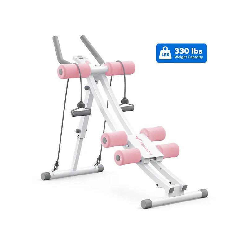 Dual Track Adjustable Ab Trainer Machine With LCD Monitor