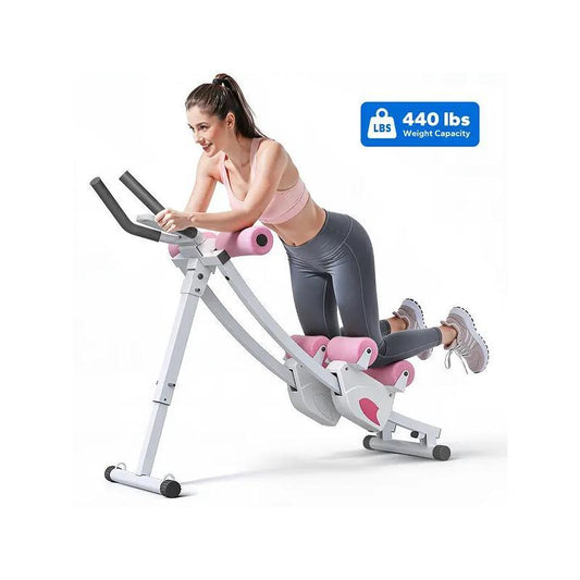 Dual Track Adjustable Ab Trainer Machine With LCD Monitor