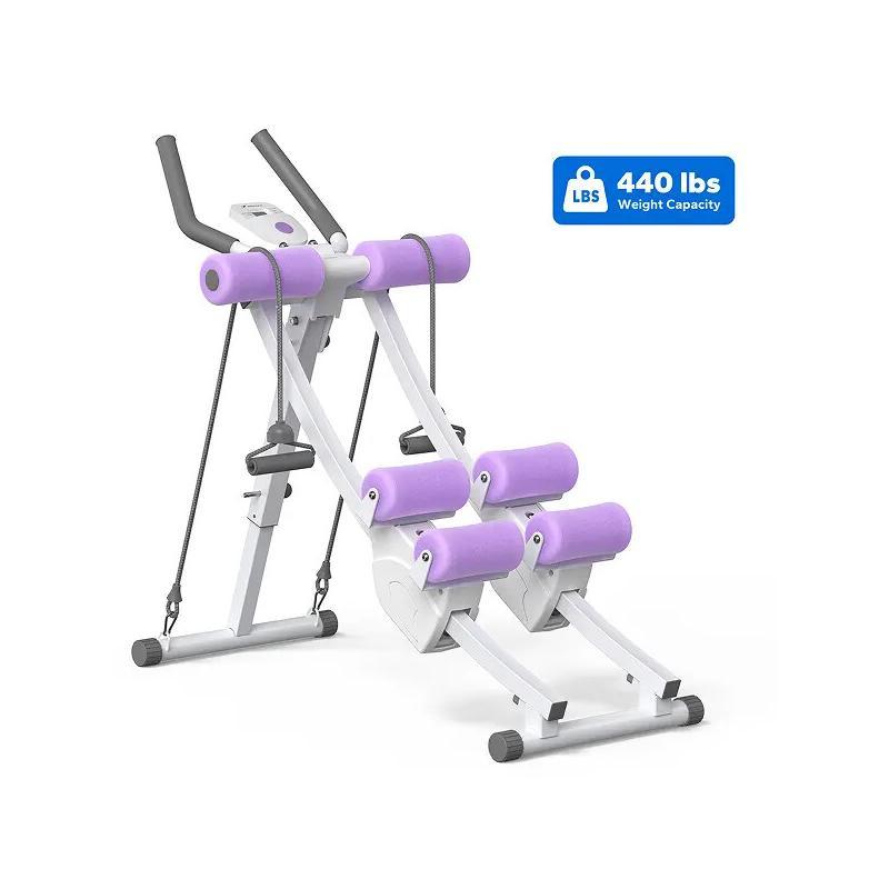 Dual Track Adjustable Ab Trainer Machine With LCD Monitor