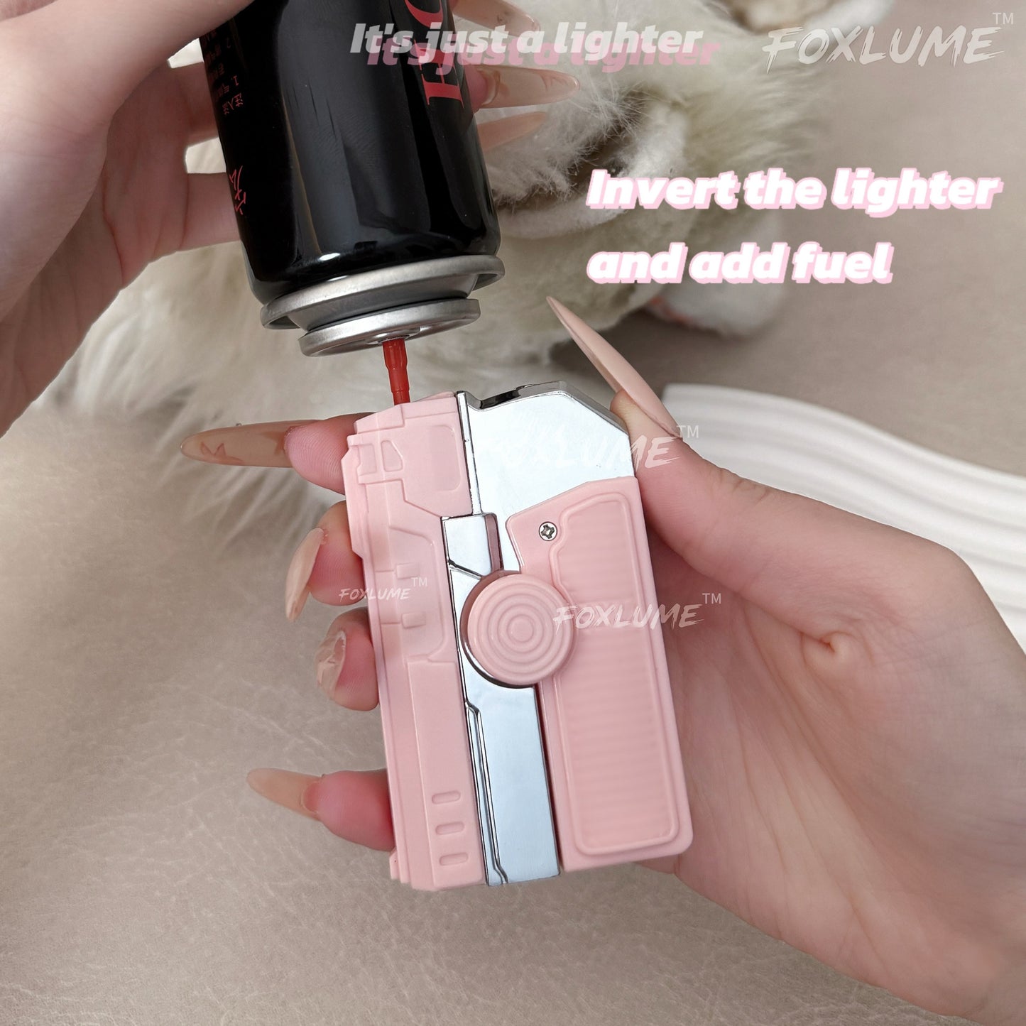 Mother'S Day Gift-Elegant Fidget Lighter:-Foldable Windproof Flame with Gyroscope for Stress Relief