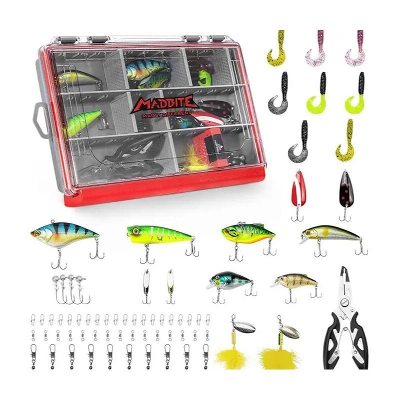 MadBite Fishing Kit – Complete Tackle Set With Hooks, Sinkers & Bobbers