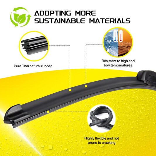 Wiper Blade For Toyota Honda Nissan Hyundai– Premium U-Hook Compatible, Durable & Easy Installation, Fits Multiple Toyota Models Up Car